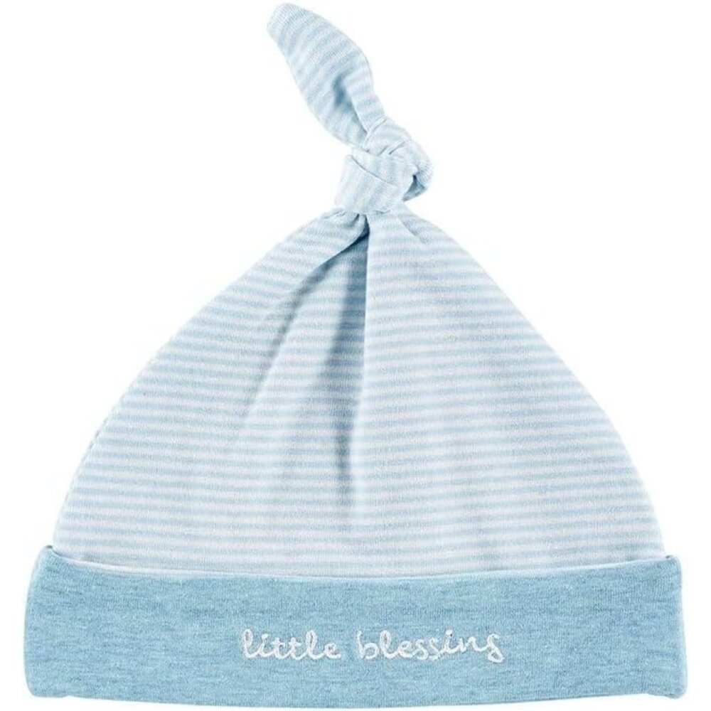 Stephan Baby Unisex Newborn Adjustable Knotted Top Soft Knit Infant Beanie Hat